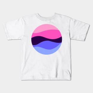 Omnisexual Waves Circle Kids T-Shirt